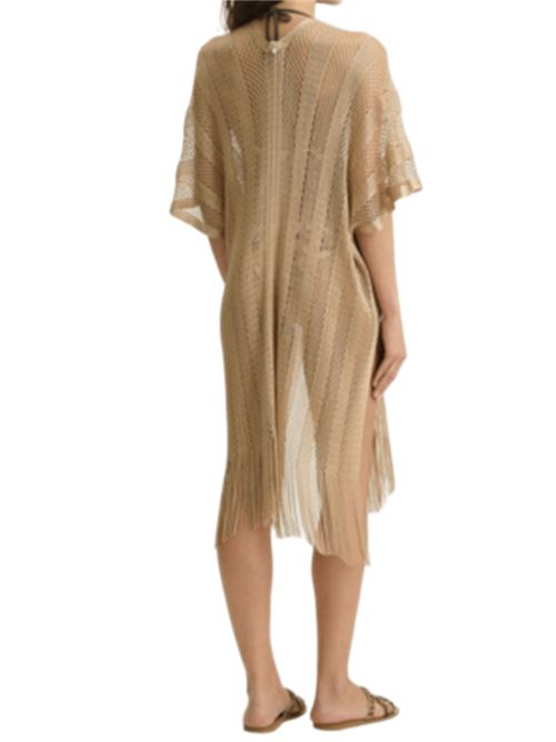 poncho lurex manica 3/4 frange oro LIU JO | 2A5001-T030004178